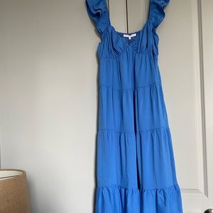 English Factory Ruffle Sleeve Maxi Dress
